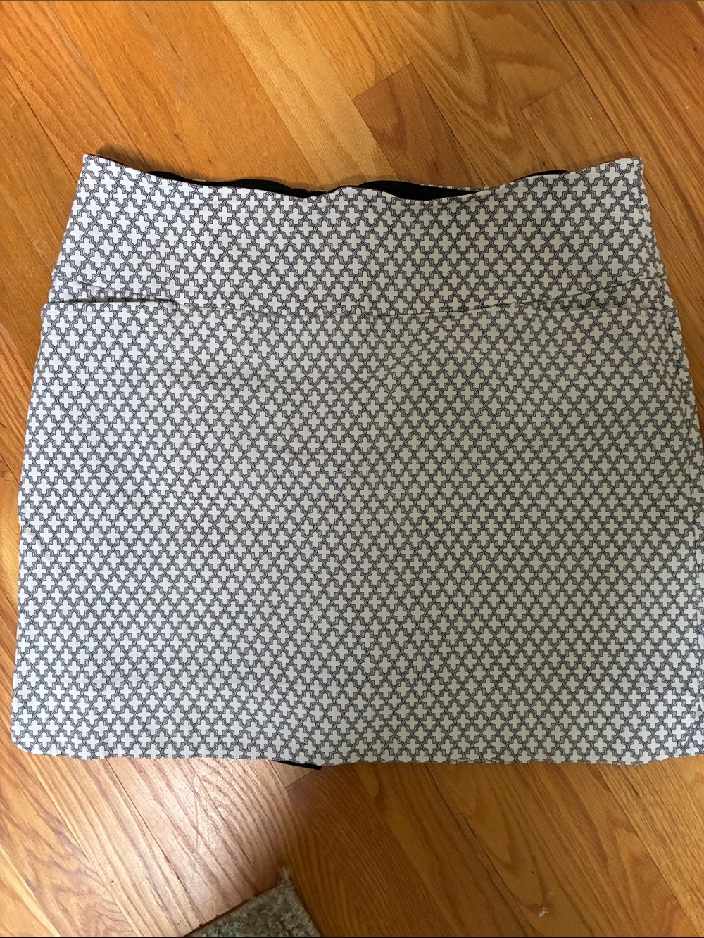 Women's Gray Patterned Skort - Versatile A-Line Style